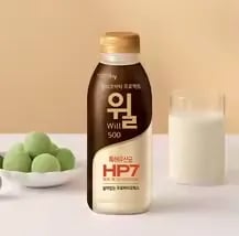 헬리코박터 윌 500ml 4개(11,199원), 180ml 10개(10,517원), 저지방 16개(15,102원) 등