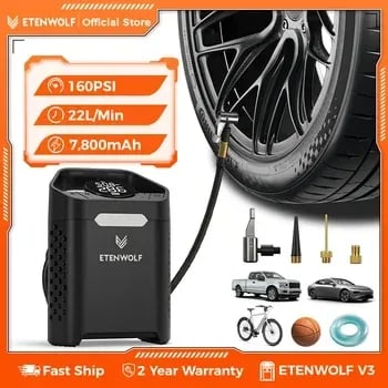 ETENWOLF 휴대용 에어펌프 V3 22달러 S3 26달러