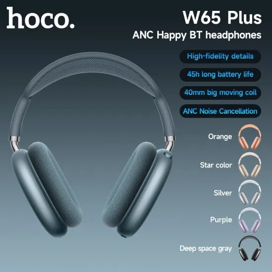 HOCO W65 Plus ANC 블루투스 헤드셋 1개