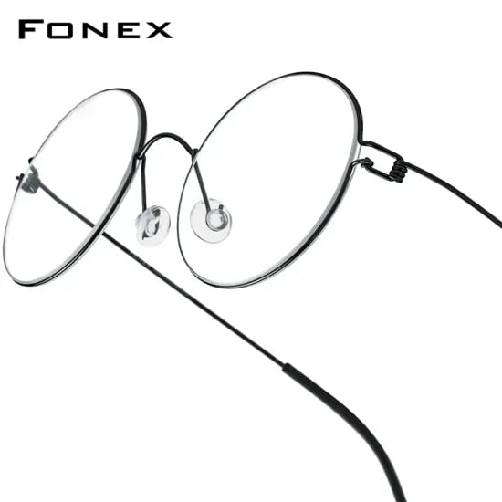 FONEX 나사없는 티타늄 합금 남여 라운드 안경 프레임 ($10.93/무료)