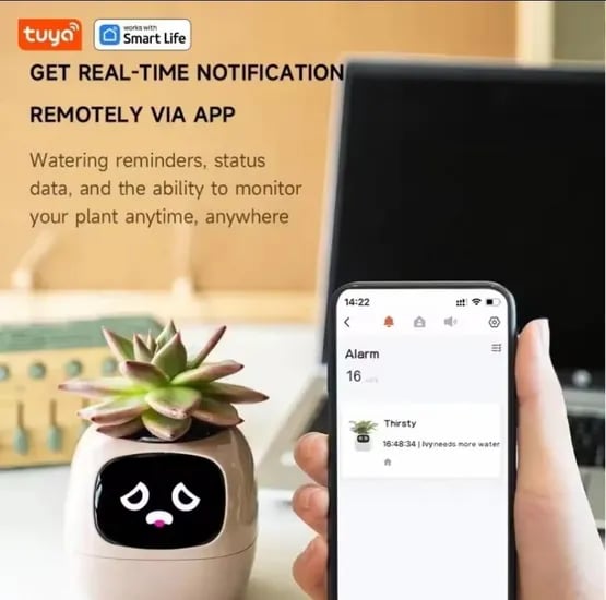 tuya 스마트 화분 핑크색상