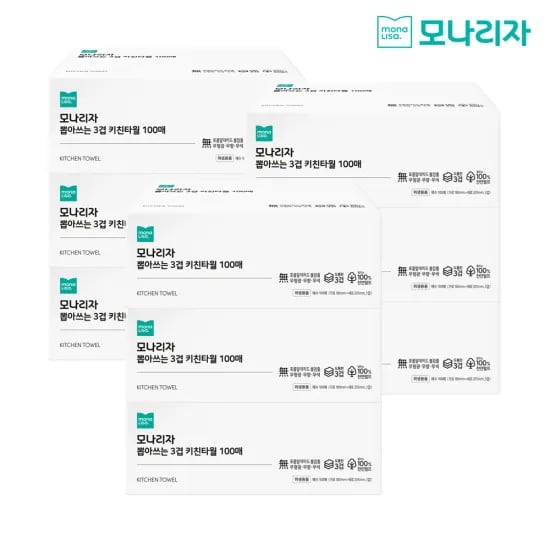 모나리자 3겹 도톰한 키친타올 00매 9입(5,685원/무료)1