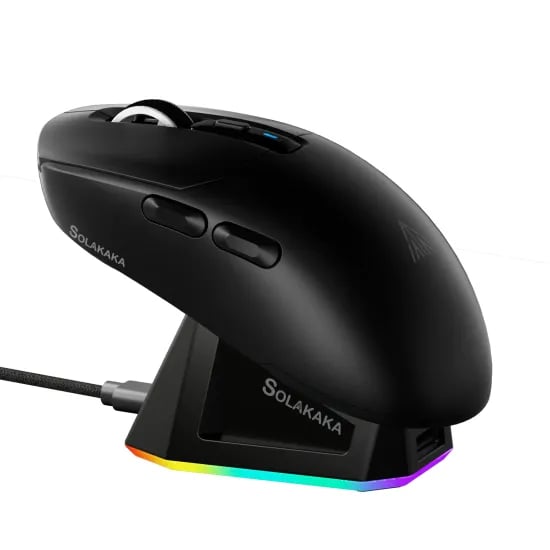 SOLAKAKA SM820 무선 마우스 RGB 충전식 도크($14.06/무료)