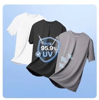장 1세트 순면100% 무지 라운드 반팔티(15,423원),3장 1세트 쿨드라이 기능성 반팔티셔츠(9,253원)/무배5