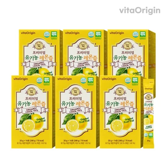 유기농 레몬즙 20g 14포 6박스 (16,950원/무료)
