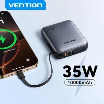 벤션 35W 10000mAh 미니 보조배터리