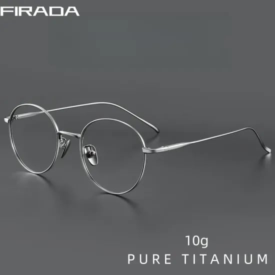 FIRADA 빈티지 편안한 안경 패션 라운드 순수 티타늄 안경 남성 여성 외 다양