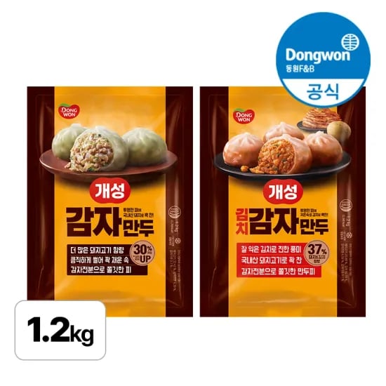 동원 개성 감자만두 김치감자만두 1.2kg 2봉