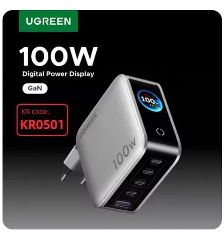 유그린 신형 00W GaN 고속충전기 ($29.40) 무배1