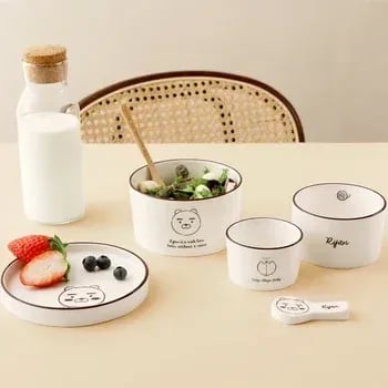 카카오프렌즈 라이언 어피치 머그컵 2개 (3,807원) 드링크자 (3,220원) 1인 식기세트 5P (8,216원)