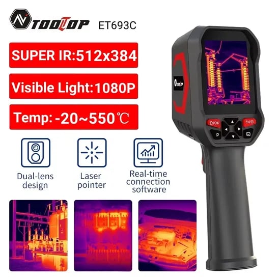 TOOLTOP ET693C 슈퍼 IR 512x384 열화상 카메라 외 다양, 수량 20개