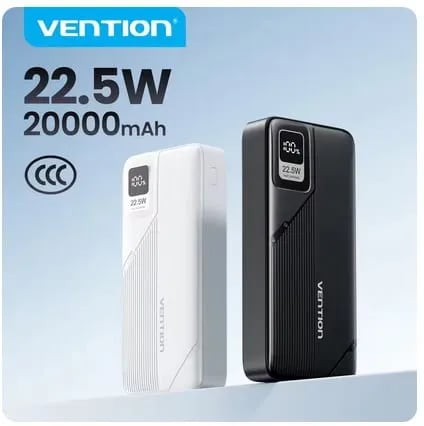 Vention 22.5W 20000mAh 보조배터리 1개