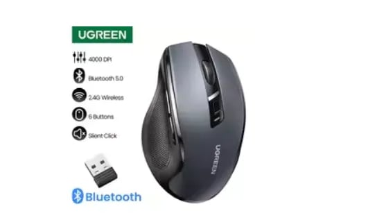 UGREEN 인체공학적 블루투수 무선마우스($5.65) 무배