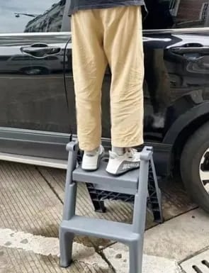 플라스틱 접히는 사다리 휴대용 단계 사다리