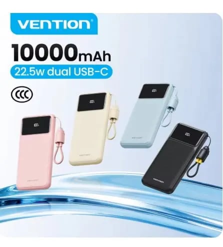 Vention CCC 22.5W 10000mAh 보조배터리 ($6.58/무료)