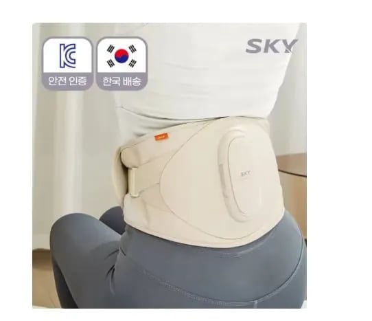 스카이 플래티넘 허리 복부 마사지기 공기압 온열