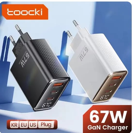 Toocki 67W GaN 충전기 디지털 디스플레이
