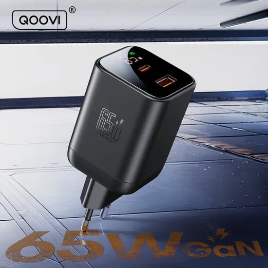 QOOVI GaN 65W 충전기 USB Type C ($9.74/무료)
