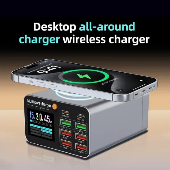 KR Plug 80W 8포트 무선 충전기($16.94/무료)