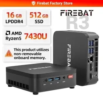 FireBat 7430U 미니피시 6G 512GB ($211) H255 16G 512GB ($306)1