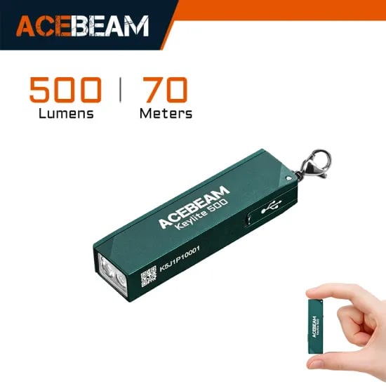 ACEBEAM 키체인 손전등 Keylite 500 EDC 충전식 손전등 ($9.67/무료)