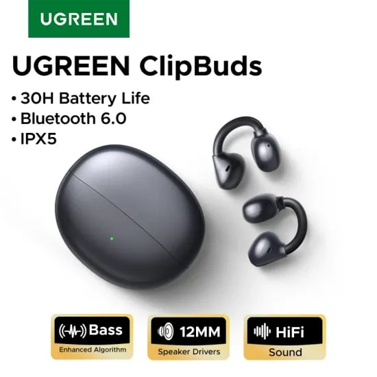 UGREEN 오픈 클립형 무선 이어폰 ($15.74/무료)