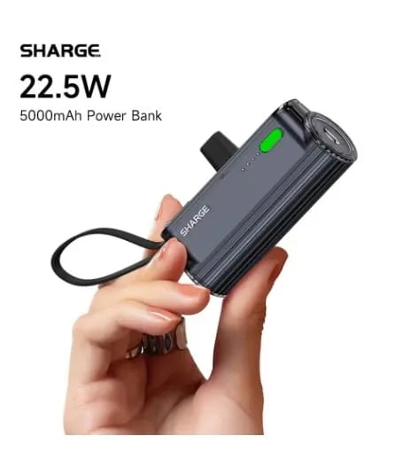 SHARGE 5000mAh 22.5W 듀얼포트 휴대용 보조배터리($9.74/무료)