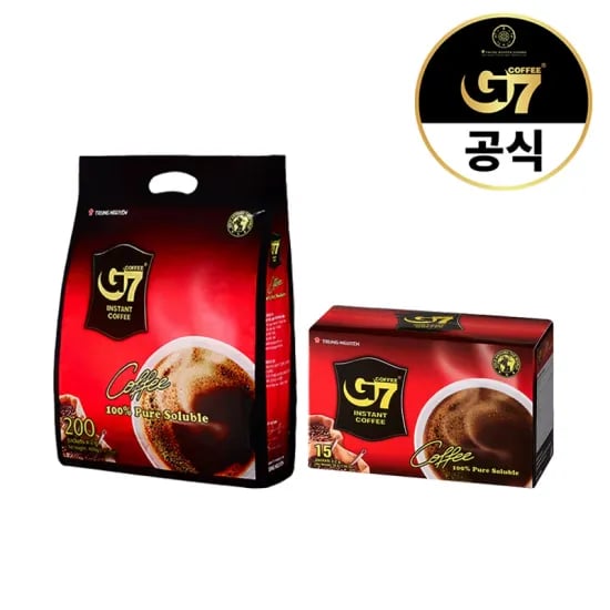 G7 퓨어블랙 커피 200개입 + 15개입 (215T) (28,084원/무료)