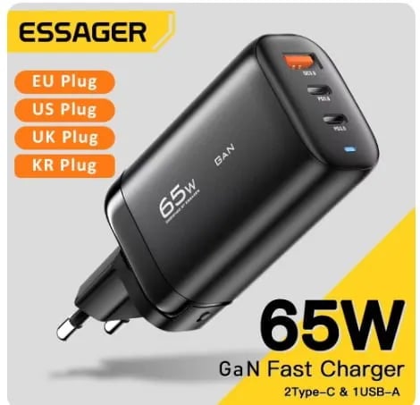KR플러그 Essager 65W GaN 충전기($9.11/무료)