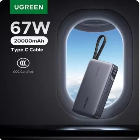 CCC 인증 UGREEN 67W 20000mAh 보조배터리($26.11/무료)