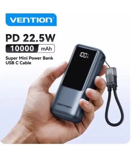 벤션 10000mAh 미니 보조배터리 22.5W ($13.24/무료)
