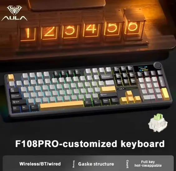 AULA 독거미 키보드 F87 Pro($26), F99($28), F08 Pro($37)/무료1