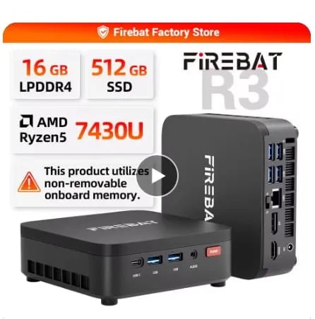 FIREBAT R3 미니 PC ($218.48), FIREBAT F1 미니 PC ($297.93) 무배