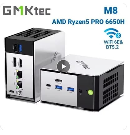 GMKtec M8 미니 PC AMD Ryzen 5 PRO 6650H 16GB