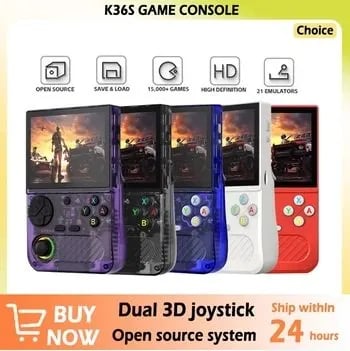 K36 레트로 휴대용 비디오 게임 콘솔 외 1종
