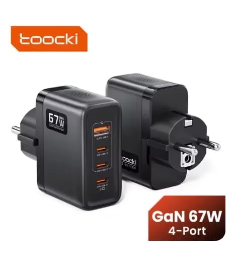 Toocki 67W GaN 접지형 USB C 충전기