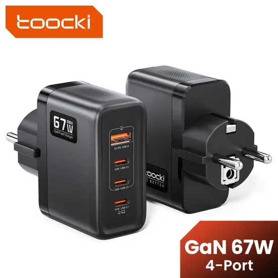 Toocki 67W GaN 접지형 USB C 충전기 KR 플러그