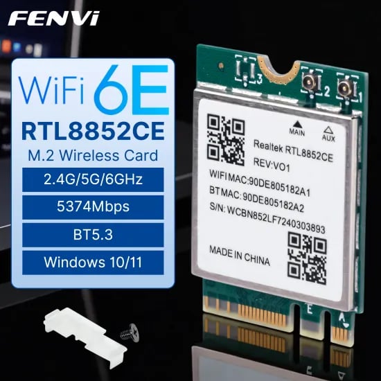 FENVI WiFi 6E RTL8852CE M.2 네트워크 카드