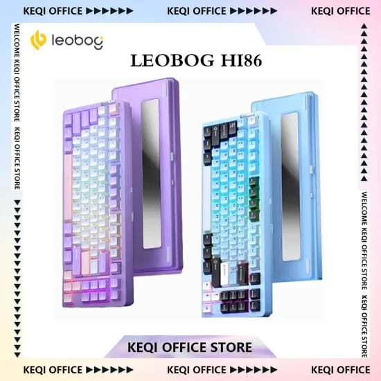 LEOBOG 기계식 키보드, Hi86, 3 모드 알루미늄 합금, 핫 스왑 RGB 라이트 개스킷, 게임 키보드, 맞춤형 E스포츠 액세서리