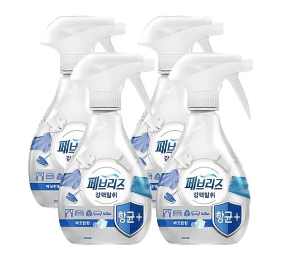 페브리즈 항균플러스 깨끗한향 370ml 4개