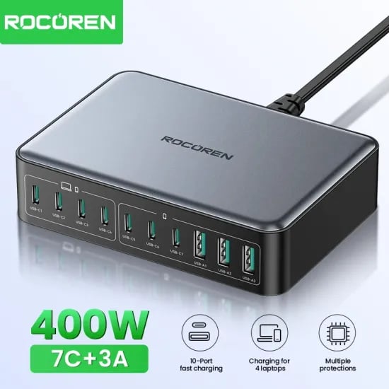 ROCOREN 400W gan 비접지 멀티충전기