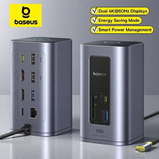 Baseus 12in1 USB허브 HDMI 도킹 스테이션