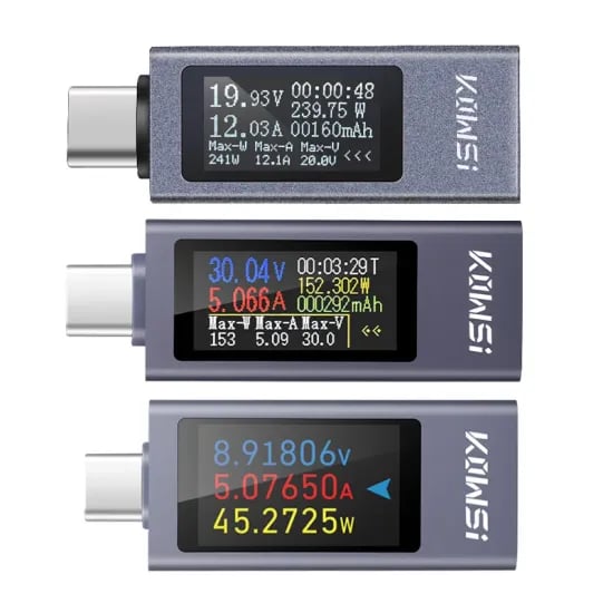 USB-C 디스플레이 전압 전류 전력량계