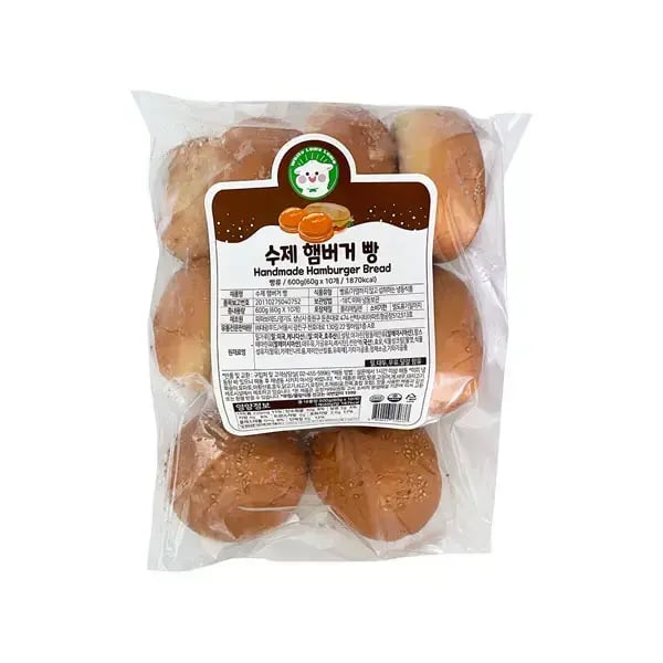 수제햄버거빵 600g 10개입
