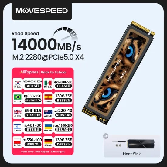 무브스피드 PCIe 5.0 SSD 2테라