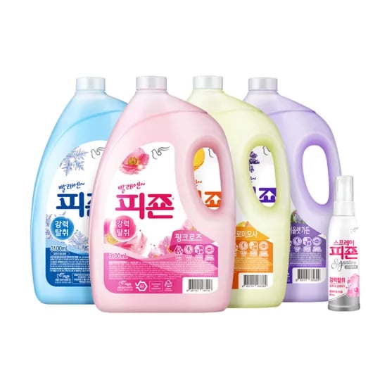 카카오 피죤 섬유유연제 강력탈취 3.1L 4개, 섬유탈취제 80ml 증정
