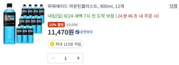 파워에이드 마운틴블라스트 900ml 12개