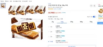 오리온 비쵸비 비스켓 15개 125g
