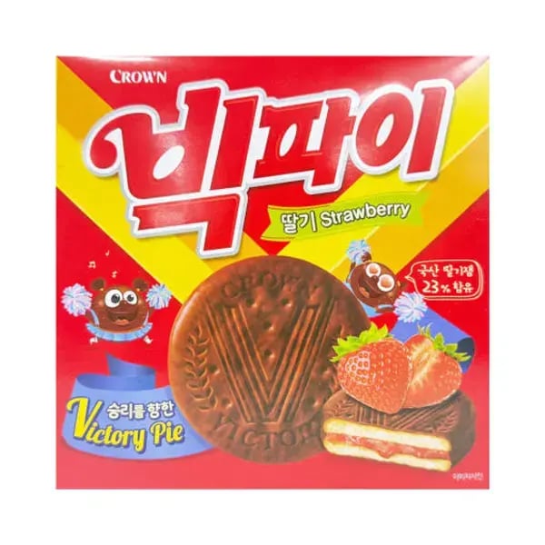 크라운제과 빅파이 딸기 324g X 2개