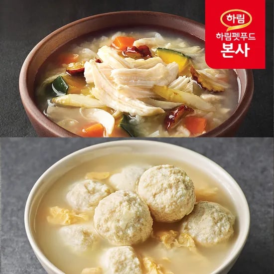 더리얼 레시피 강아지 삼계탕 200g 2팩 완자탕 200g 2팩